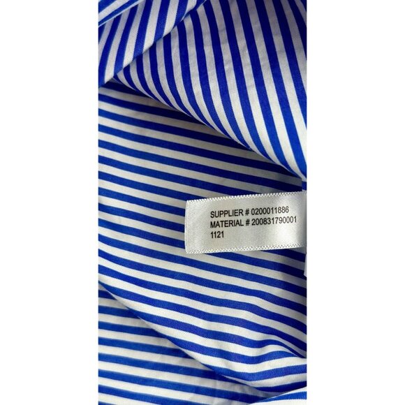LAUREN RALPH LAUREN Strip Cotton Broadcloth Shirt Women's Size Small Embroidered - Picture 13 of 16